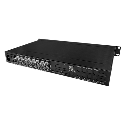 16 θύρες AHD CVI TVI CVBS Video To Fiber Converter HD 1080P Παρακολούθηση CCTV AC220V