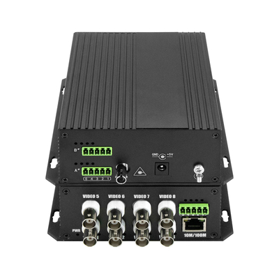8 θύρες CCTV Video Audio Ethernet Dry Contact Fiber Media Converter Bidi D5V2A