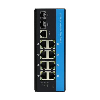 8 Port PoE Διαχειριζόμενος διακόπτης L2 Οπτική ίνα Διαχειρίσιμο Gigabit Rugged Network DIN Rail