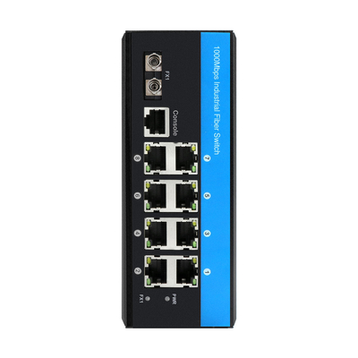 8 θύρες ERPS L2+ Διαχειριζόμενος διακόπτης Industrial Gigabit Ethernet ST SM/MM Fiber Port