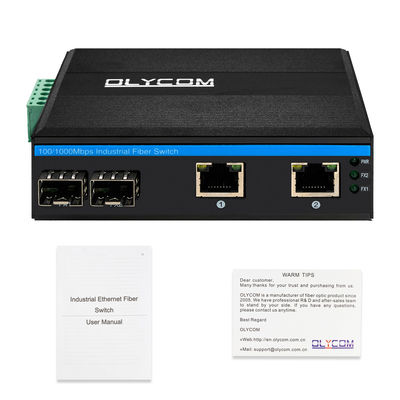 Μη διαχειριζόμενη 4 πύλες Gigabit Ethernet Switch Σκληροποιημένη θήκη SFP Slots IP40 DC24V