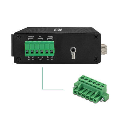 20KM βιομηχανικός διακόπτης ινών Gigabit δικτύων 2 λιμένων με 1 συνδετήρα LC υπαίθριο