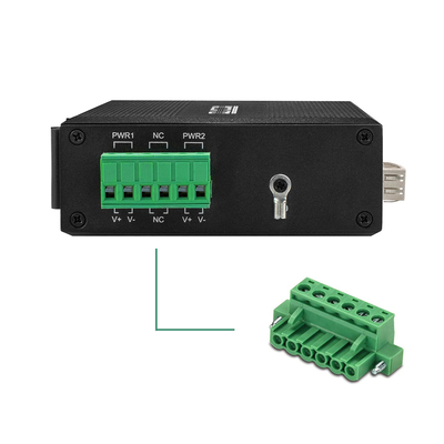 Βιομηχανικός μετατροπέας μέσων Ethernet Gigabit Din Rail Διπλή είσοδος ισχύος μη διαχειριζόμενη